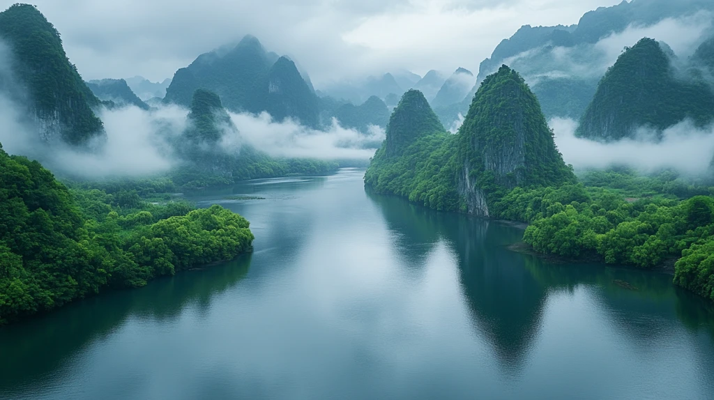 贵州山水云雾画意