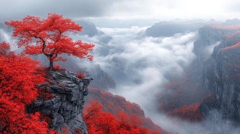 女神峰顶俯瞰三江
