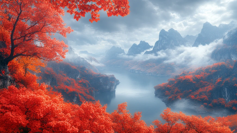 女神峰顶俯瞰三江