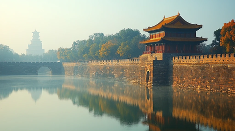 古城墙与护城河