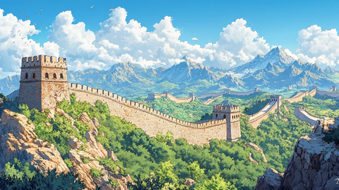 漫画风长城