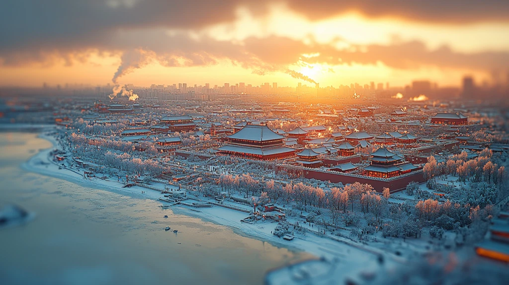 雪中故宫全景俯瞰