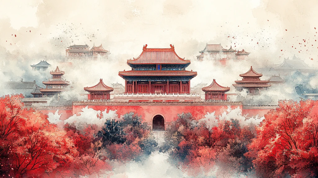 中国传统建筑故宫的精美一角