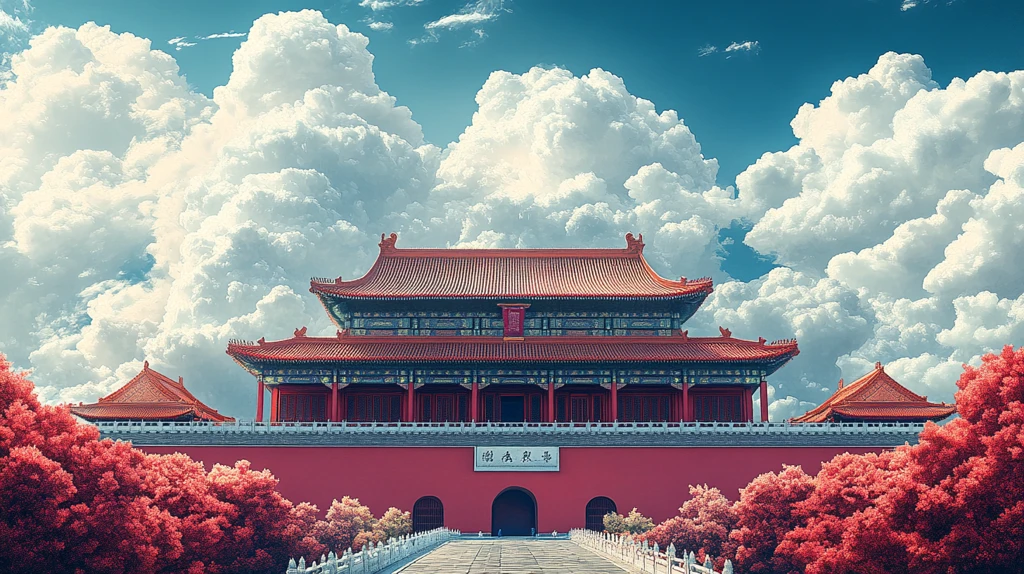 中国传统建筑故宫的精美一角