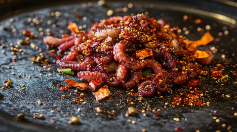 石板辣甜鱿鱼须