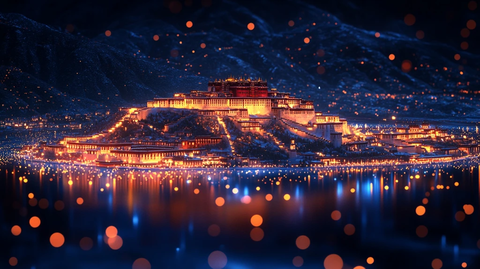 夜色下的布达拉宫