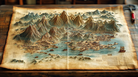 古老的山川地图