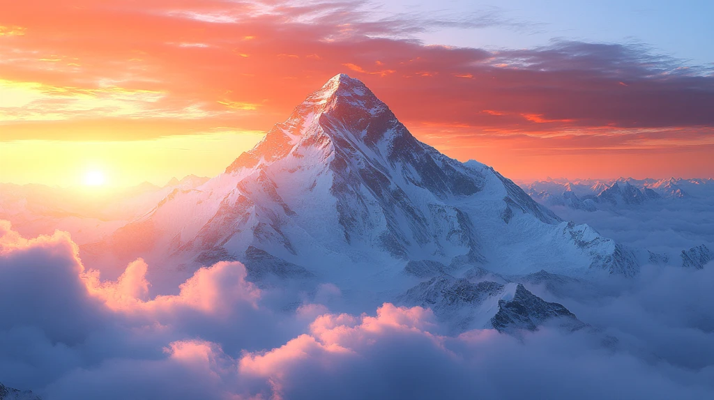 巍峨雪山下的营地