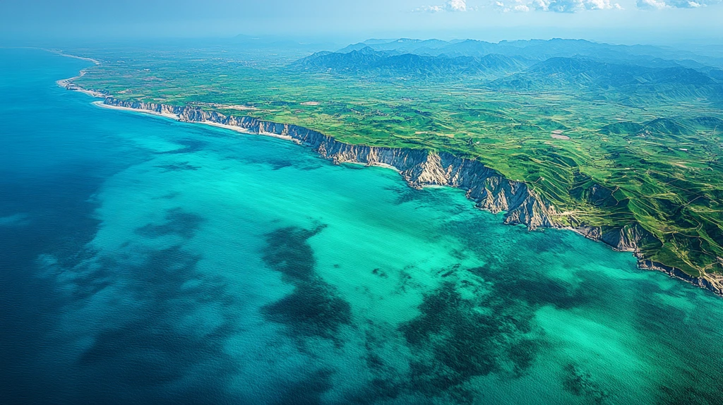俯瞰村庄与田野