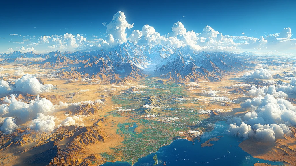 高山间的广袤谷地