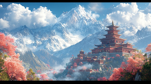 雪山之巅的寺庙