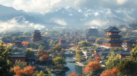 山间的寺庙建筑