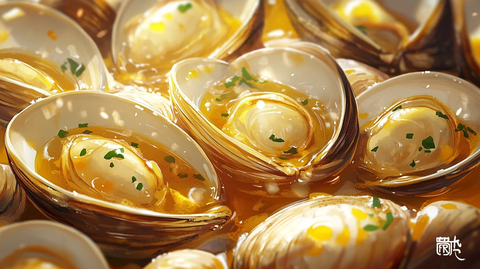 葱油鲜黄贝宣传广告