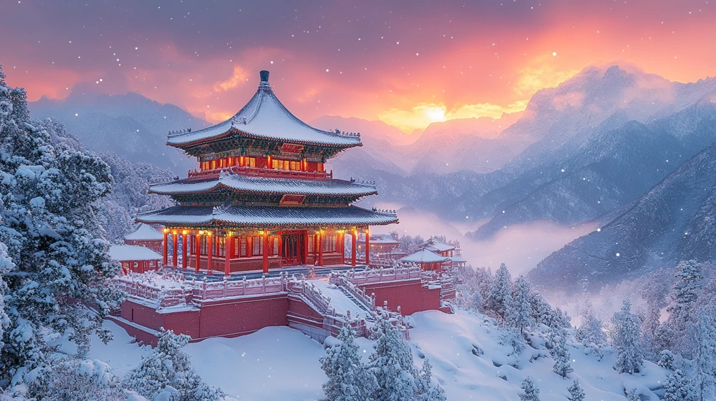 雪后古寺