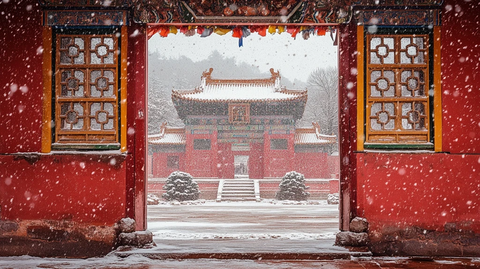 雪中红寺