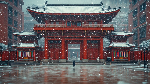 雪中红寺