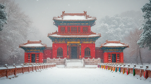 雪中红寺