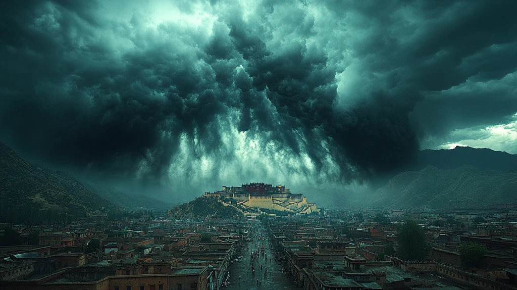乌云下的布达拉宫