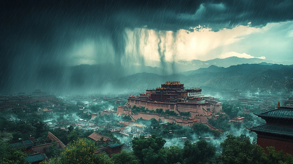 乌云下的布达拉宫