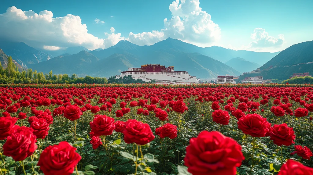 花海中的布达拉宫