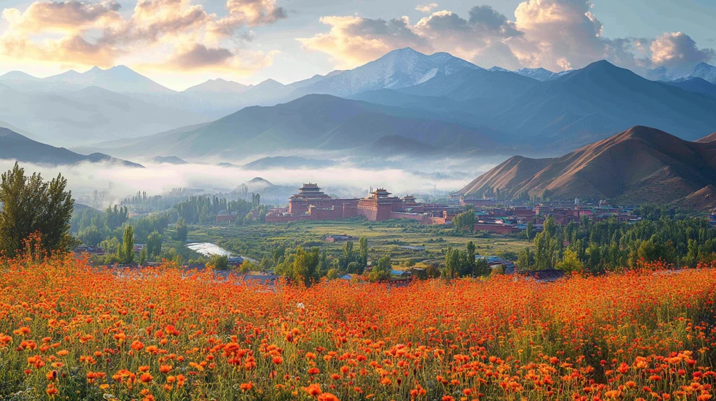 云雾中的布达拉宫