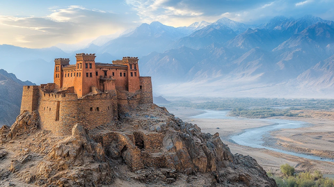 山巅上的古老城堡