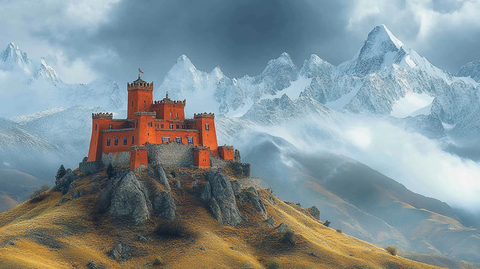 山巅上的古老城堡