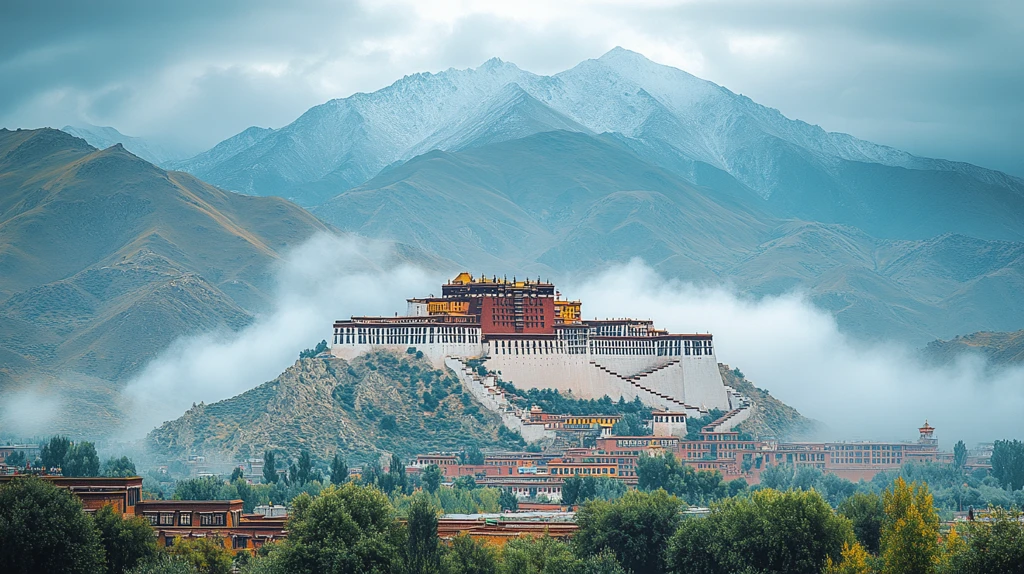 云雾中的布达拉宫