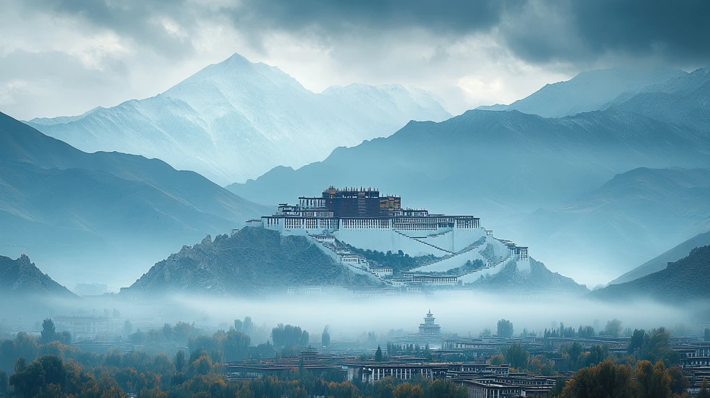云雾中的布达拉宫