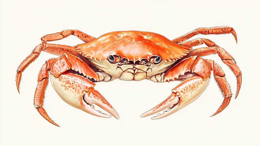 手绘写实大闸蟹
