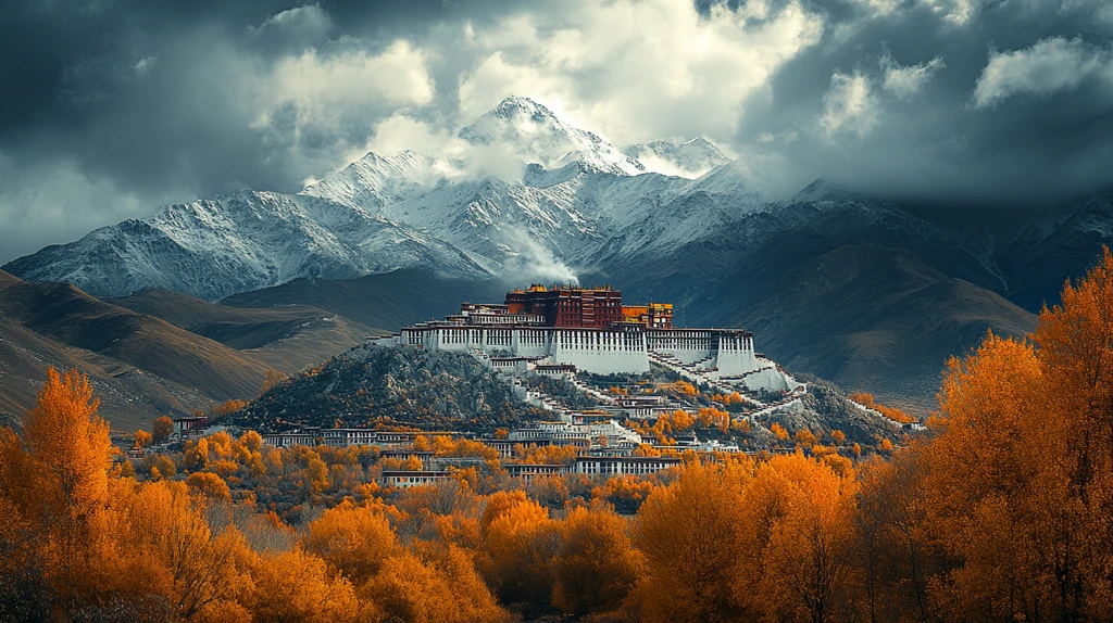 云雾中的布达拉宫