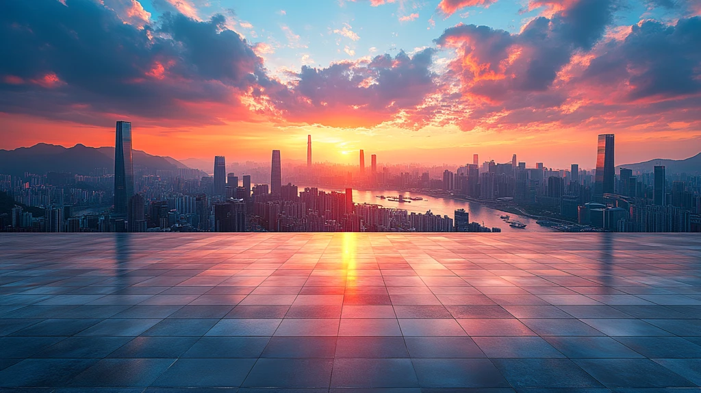 广场与城市天际线