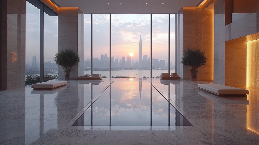 黄昏下的摩天大楼