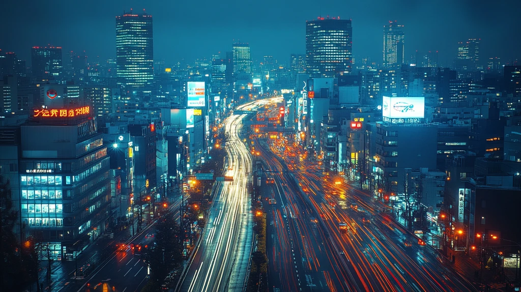 夜色中的立交桥