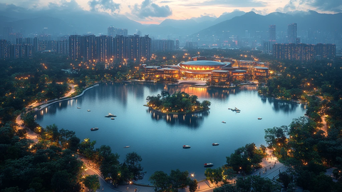 山水间的城市建筑