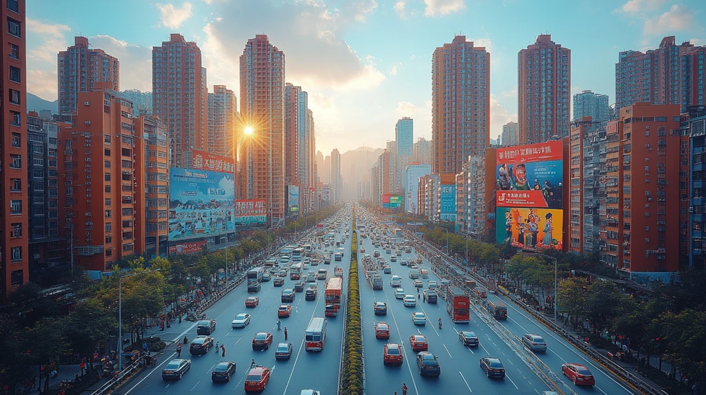 繁华城市商业街