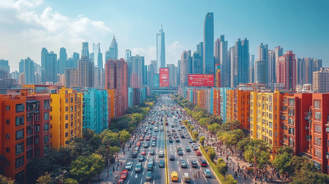 繁华城市商业街