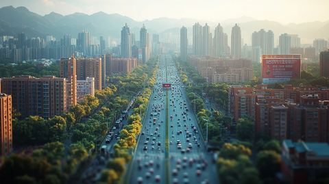 繁华城市商业街