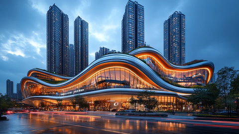 都市商业综合体夜景