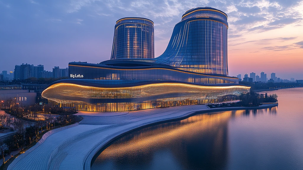 摩天大楼与会展中心全景