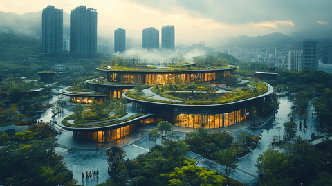 花园中的摩天大楼