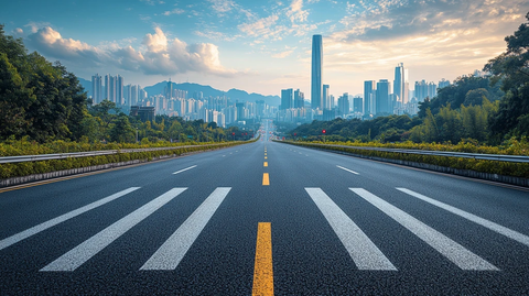 晴朗都市大道景