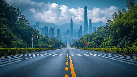 晴朗都市大道景