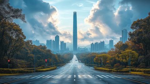 晴朗都市大道景