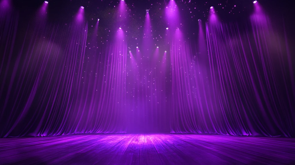 紫色舞台场景