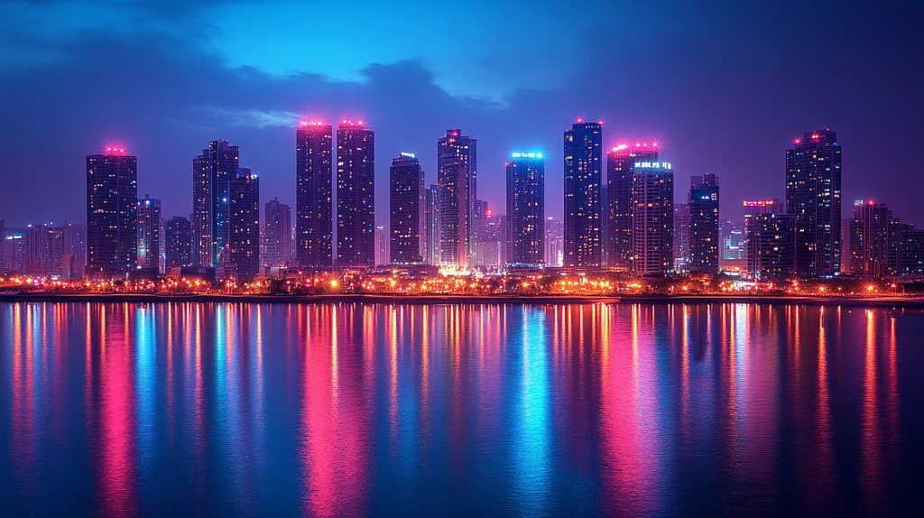 夜幕下的都市天际线