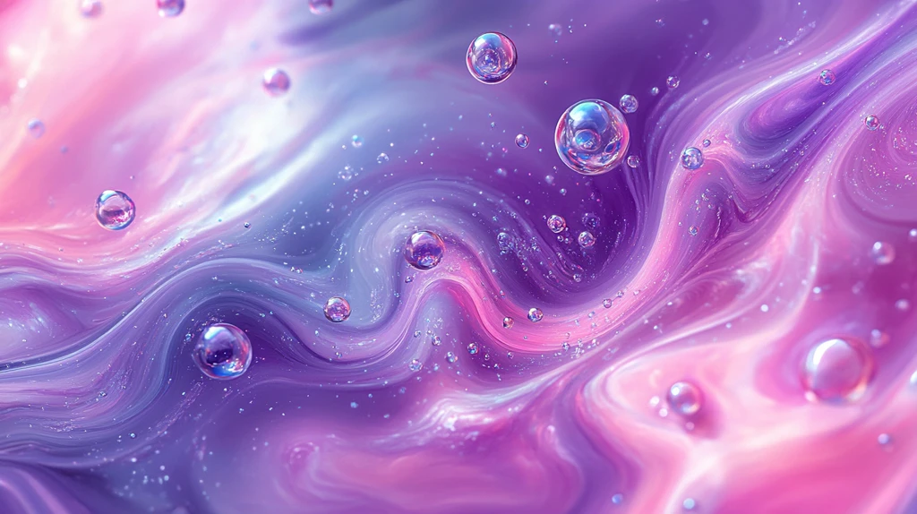 紫色梦幻细胞流体画