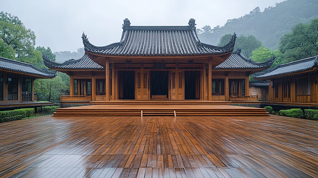 古色古香的传统中式建筑庭院