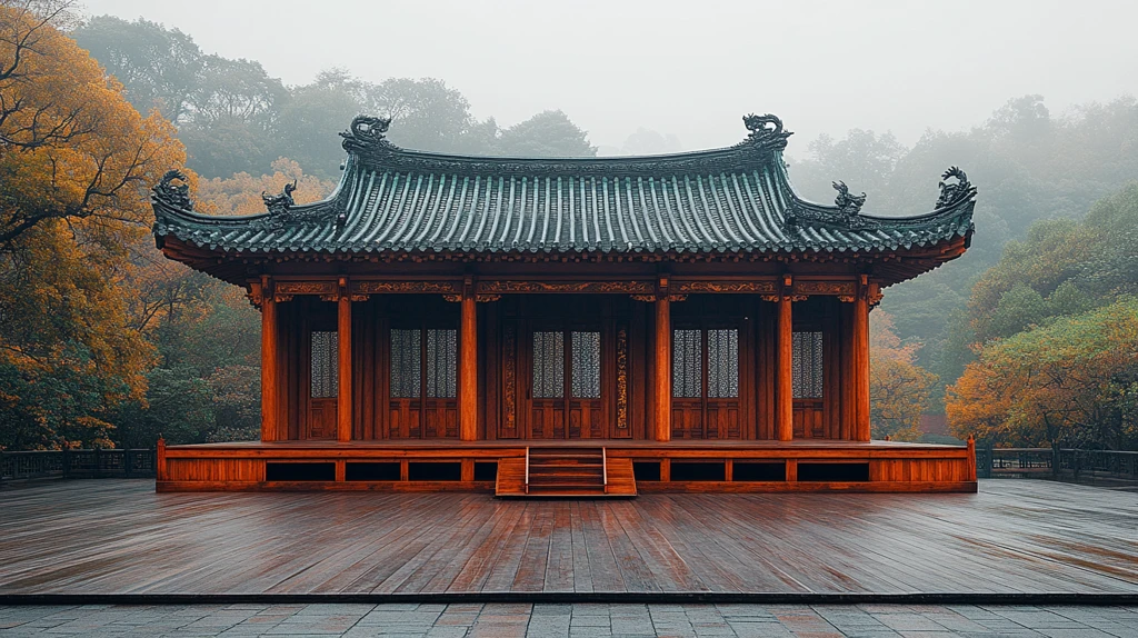 古色古香的传统中式建筑庭院