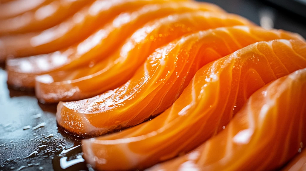 三文鱼刺身切片